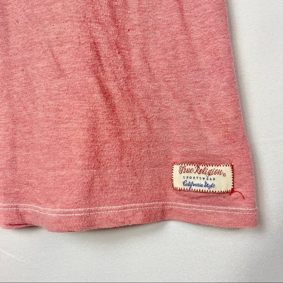 True Religion Y2K Logo V-Neck Short Sleeve T-Shirt L - Picture 4 of 6